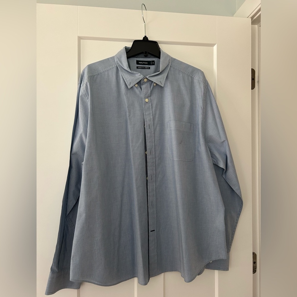 Nautica Men's Blue Casual Shirt
